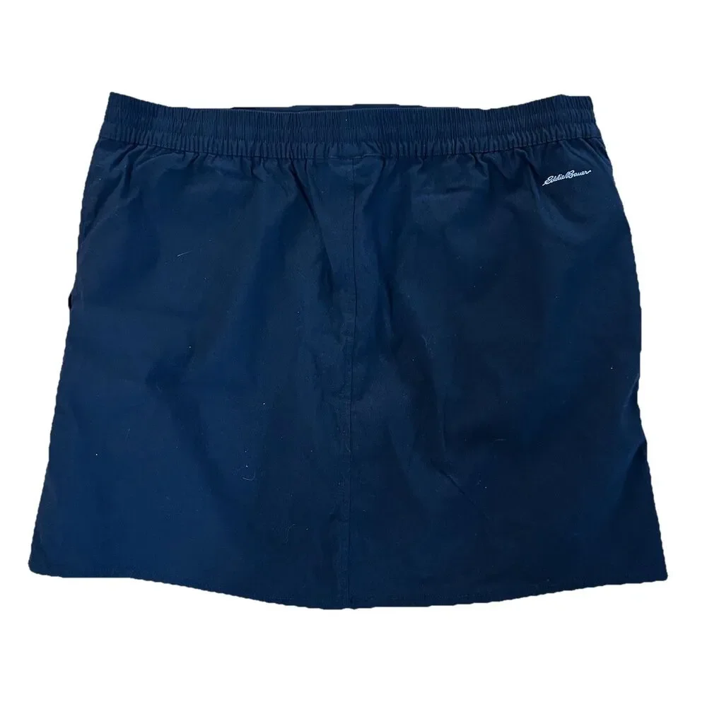 Eddie Bauer Women’s Tulip Hem Skort Black Large Hiking Travel Athletic Stretch